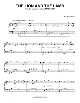 page one of The Lion And The Lamb (Piano Solo)