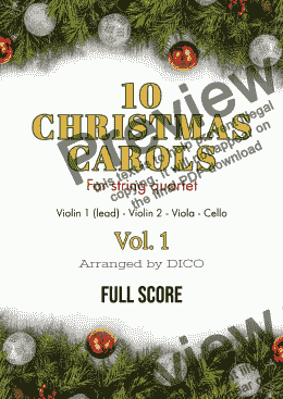 page one of 10 CHRISTMAS CAROLS, Vol. 1