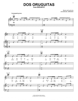 page one of Dos Oruguitas (from Encanto) (Piano, Vocal & Guitar Chords (Right-Hand Melody))