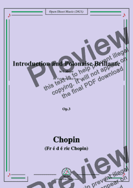 page one of Chopin-Introduction and Polonaise Brillante,Op.3,for Cello and Piano