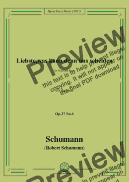 page one of Schumann-Liebste,was kann denn uns scheiden,Op.37 No.6,in A flat Major,for Voice&Piano