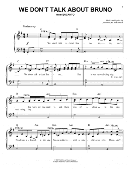 page one of We Don't Talk About Bruno (from Encanto) (Easy Piano)