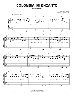 page one of Colombia, Mi Encanto (from Encanto) (Easy Piano)