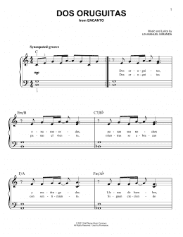 page one of Dos Oruguitas (from Encanto) (Easy Piano)