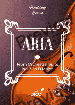 page one of ARIA (from Orchestral Suite No. 3 in D Major - BWV 1068)