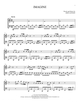 page one of Imagine (Instrumental Duet)