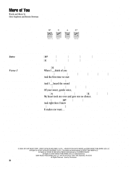 page one of More Of You (Guitar Chords/Lyrics)