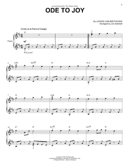 page one of Ode To Joy (Piano Solo)