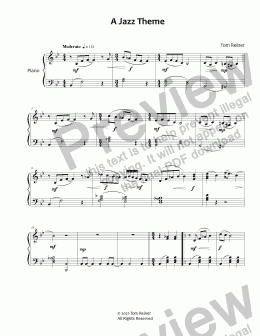 page one of A Jazz Theme