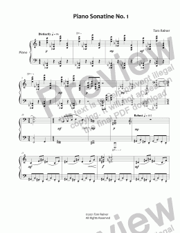 page one of Piano Sonatine No. 1