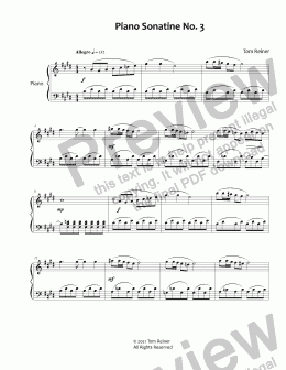 page one of Piano Sonatine No. 3