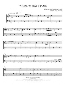 page one of When I'm Sixty-Four (Instrumental Duet)