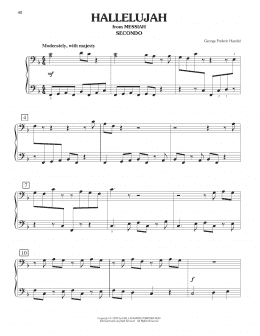 page one of Hallelujah Chorus (Piano Duet)