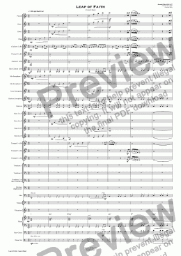 page one of Leap of Faith - Concert Band