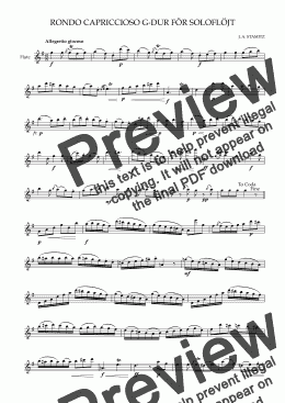 page one of J.A. Stamitz - Rondo Capriccioso for Flute solo