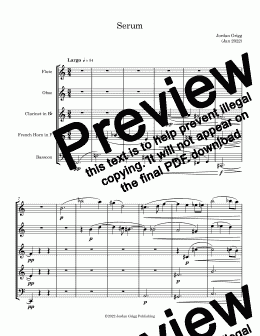 page one of Serum Score and Parts