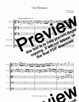 page one of Con Baroque  Score and Parts