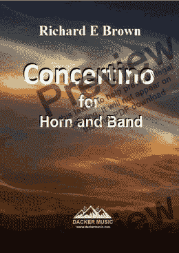 page one of Concertino for Horn and Band