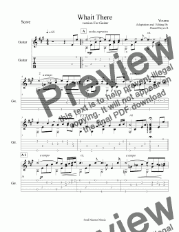 page one of Wait There guitar Ac PDF 