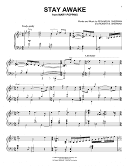 page one of Stay Awake (from Mary Poppins) (Piano Solo)