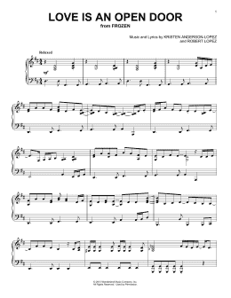 page one of Love Is An Open Door (from Frozen) (Piano Solo)