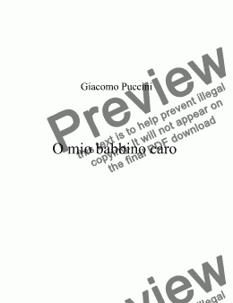 page one of O mio babbino caro (Puccini)_F major key (or relative minor key)