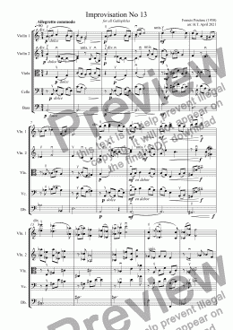 page one of Improvisation No 13