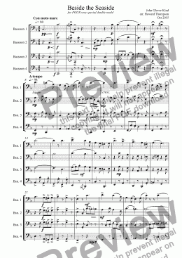 page one of Beside the Seaside for 4 Bassoons