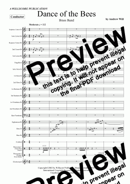 page one of Dance of the Bees (Brass Band)