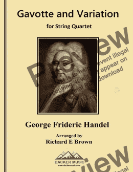 page one of Gavotte and Variation - String Quartet