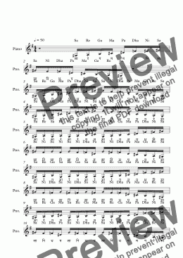 page one of Gamanashrama Raga--Key Ab--Carnatic Music-Exercise Patterns