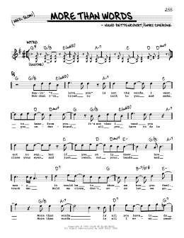 page one of More Than Words (Real Book – Melody, Lyrics & Chords)