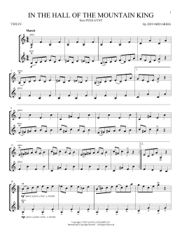 page one of In The Hall Of The Mountain King (Violin Duet)