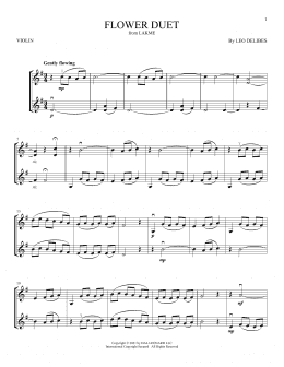 page one of Flower Duet (Violin Duet)