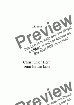 page one of Cantata  Nº7   Christ unser Herr  zum Jordan kam