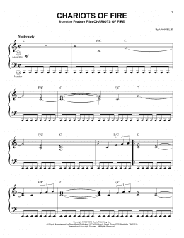 page one of Chariots Of Fire (Accordion)