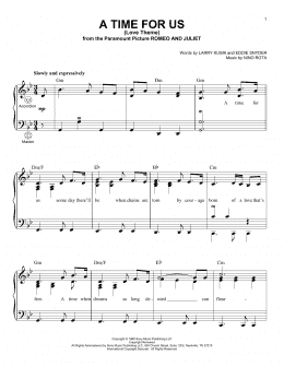 page one of A Time For Us (Love Theme) (Accordion)