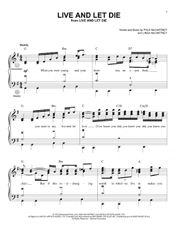 page one of Live And Let Die (Accordion)