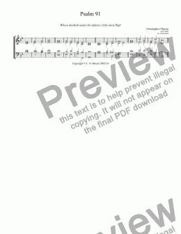 page one of Psalm 091 (Anglican Chant)