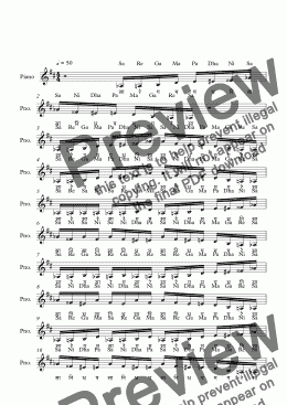 page one of Jalarnavam Raga--Key Ab--Carnatic Music-Exercise Patterns