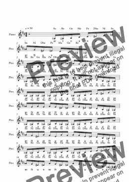 page one of Jhalavarali Raga--Key Ab--Carnatic Music-Exercise Patterns