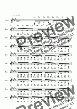 page one of Rupavati Raga--Key Ab--Carnatic Music-Exercise Patterns