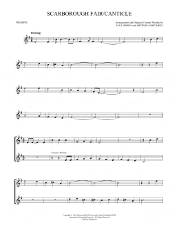 page one of Scarborough Fair/Canticle (Trumpet Solo)