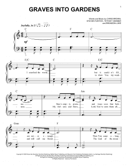 page one of Graves Into Gardens (Easy Piano)