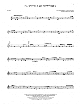 page one of Fairytale Of New York (Bells Solo)