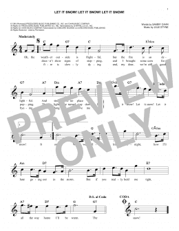 page one of Let It Snow! Let It Snow! Let It Snow! (Easy Lead Sheet / Fake Book)