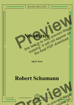 page one of Schumann-Novelletten,Op.21 No.6,for Piano