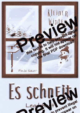 page one of Es schneit