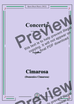 page one of Cimarosa-Concerto,in c minor,for Bassoon and Piano