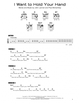 page one of I Want To Hold Your Hand (Really Easy Guitar)